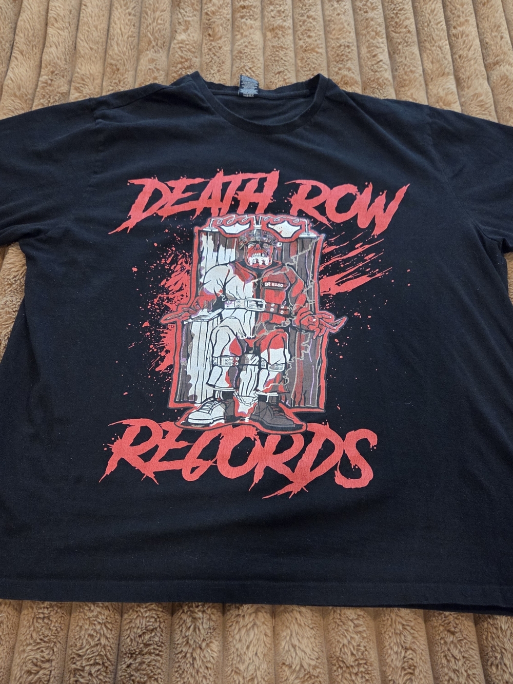 Death Row Records Shirt 4XL Black Red Electric Chair Graphic Hip Hop Rap